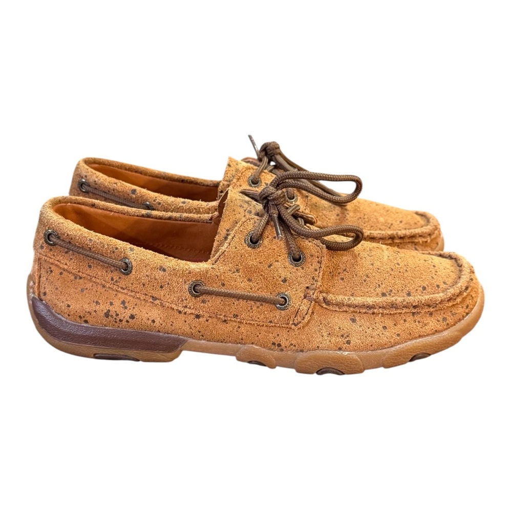 Twisted X Spotted Moc Driving Boat Shoes Women’s Size 8